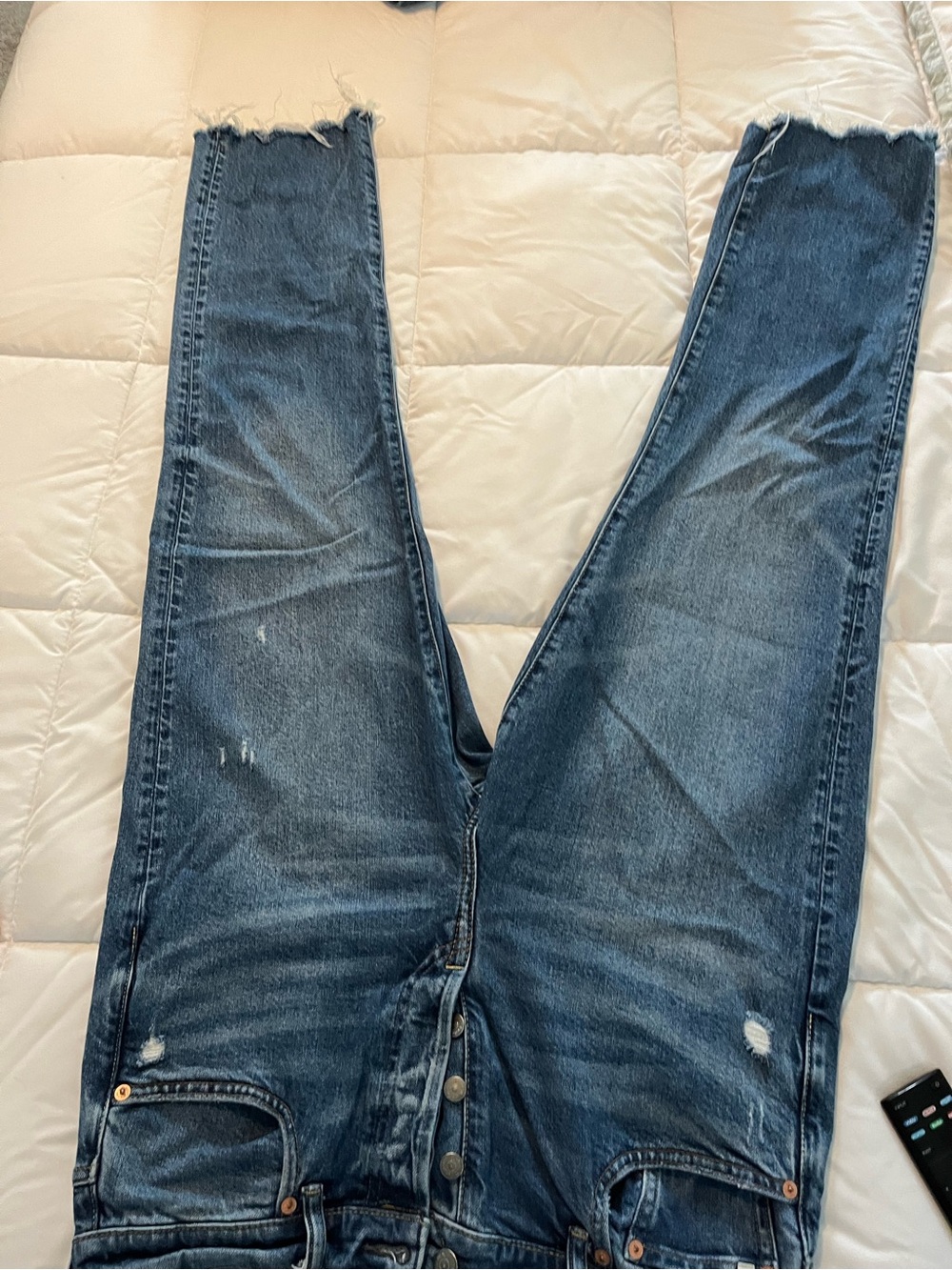 AE77 premium straight crop jeans. Size 10.